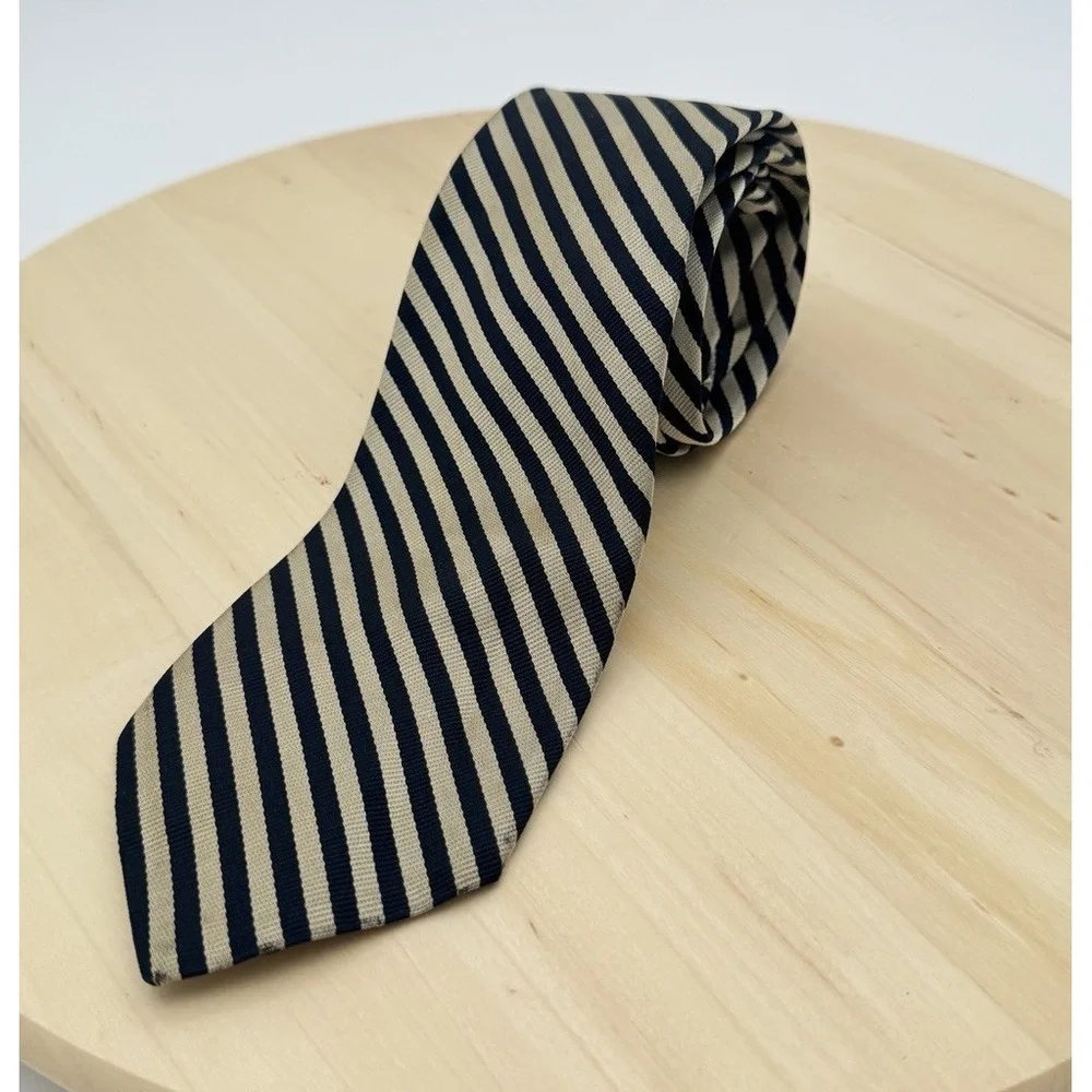 Vintage Brooks Brothers Repp Tie Makers 60s 70s Woven England Repp 100% Silk 58